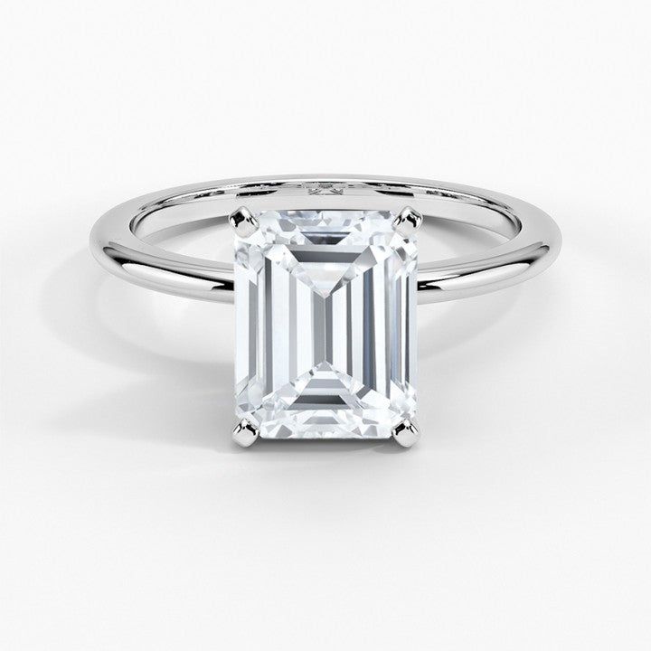 Classic Solitaire Moissanite Engagement Ring-VOOGME