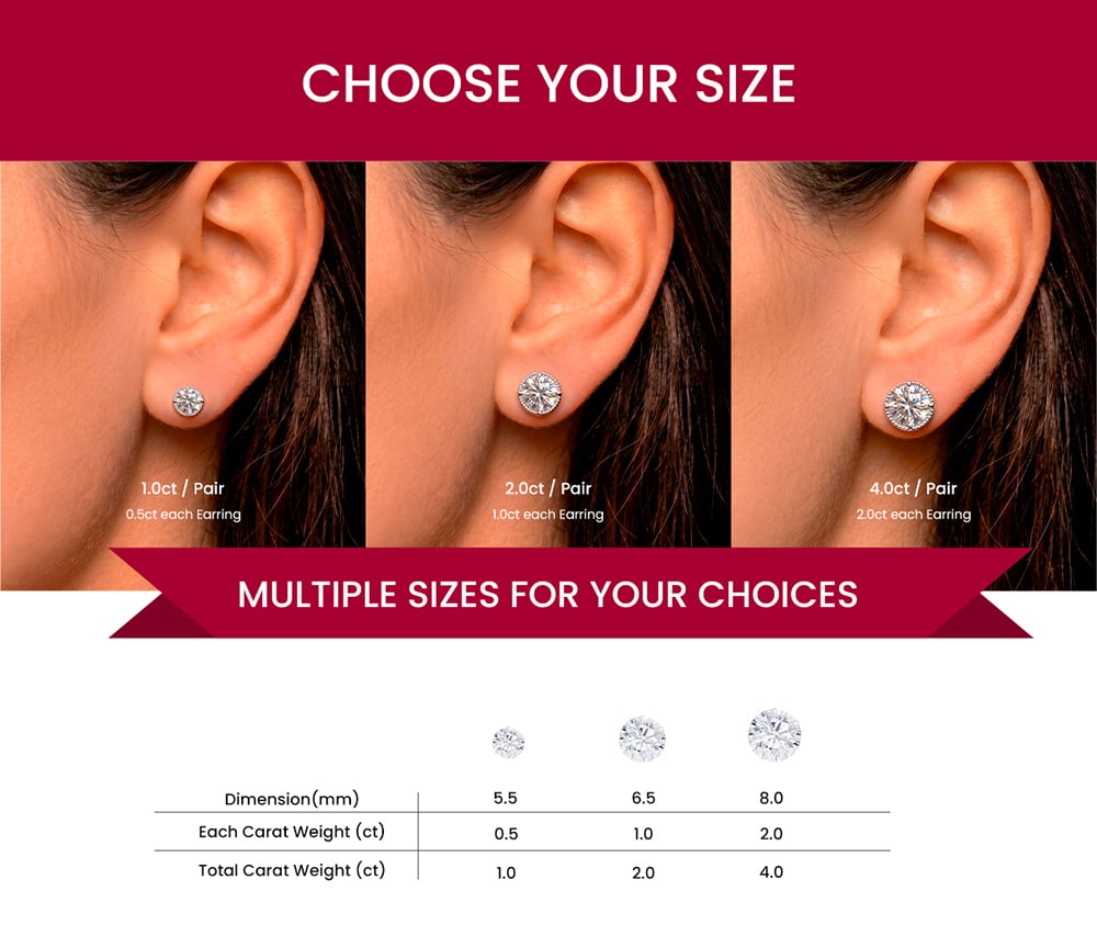 Cable Twist Moissanite Stud Earrings
