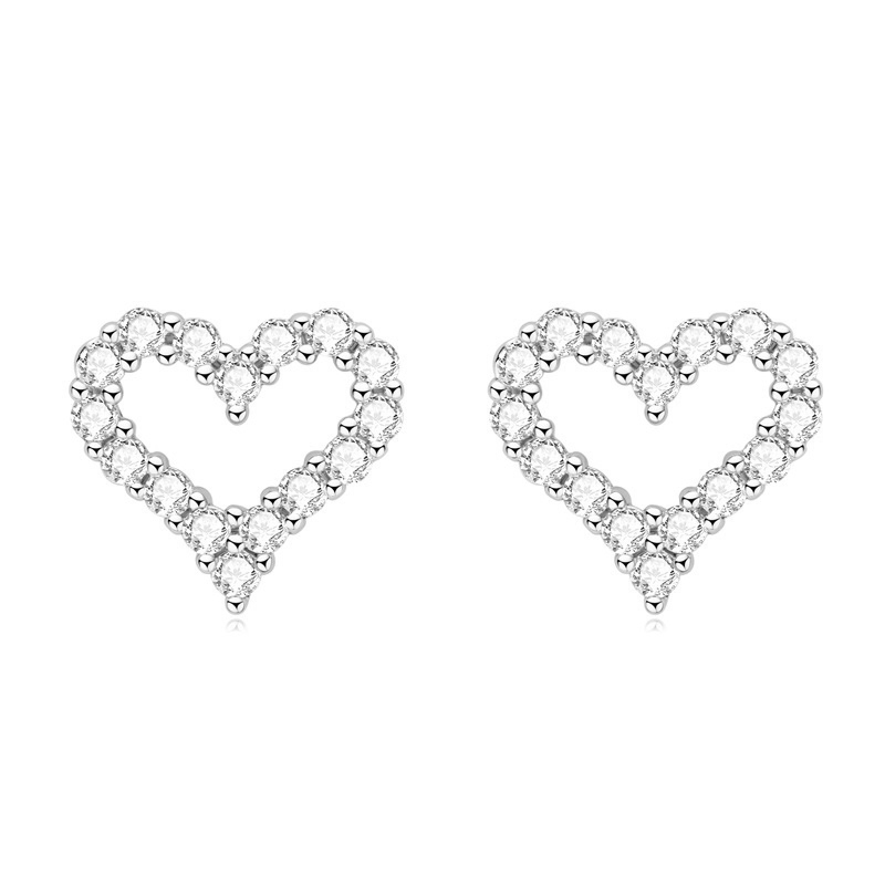 Carys Heart Moissanite Earrings