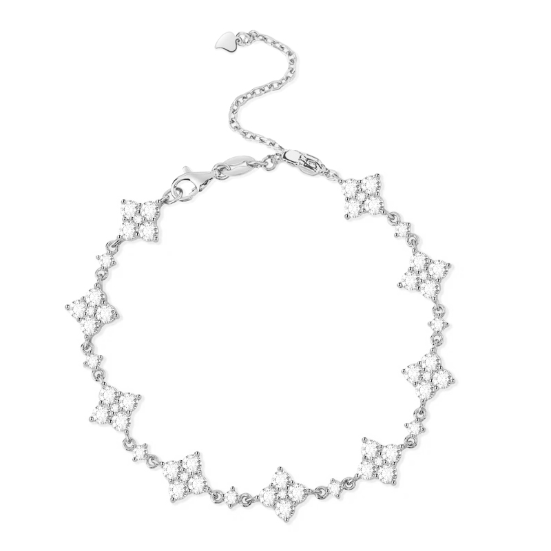 Delilah Clover Moissanite Bracelet