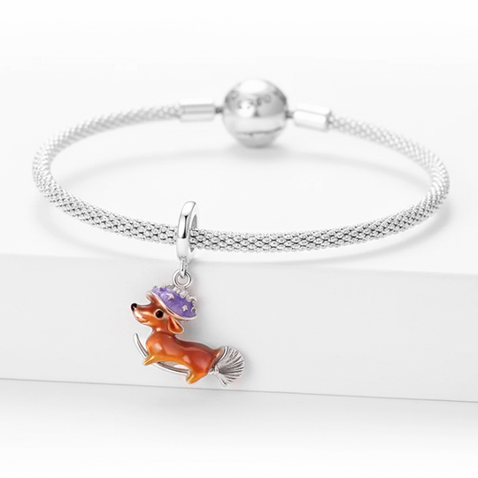 Magical Dachshund Silver Bracelet