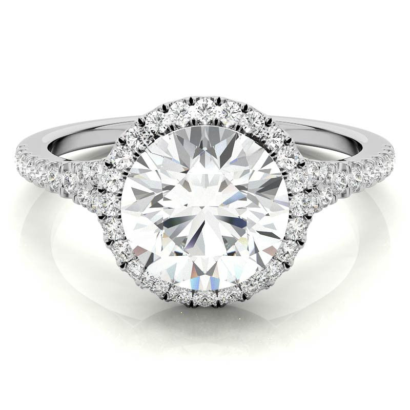 Fotna Halo Moissanite Engagement Ring-VOOGME