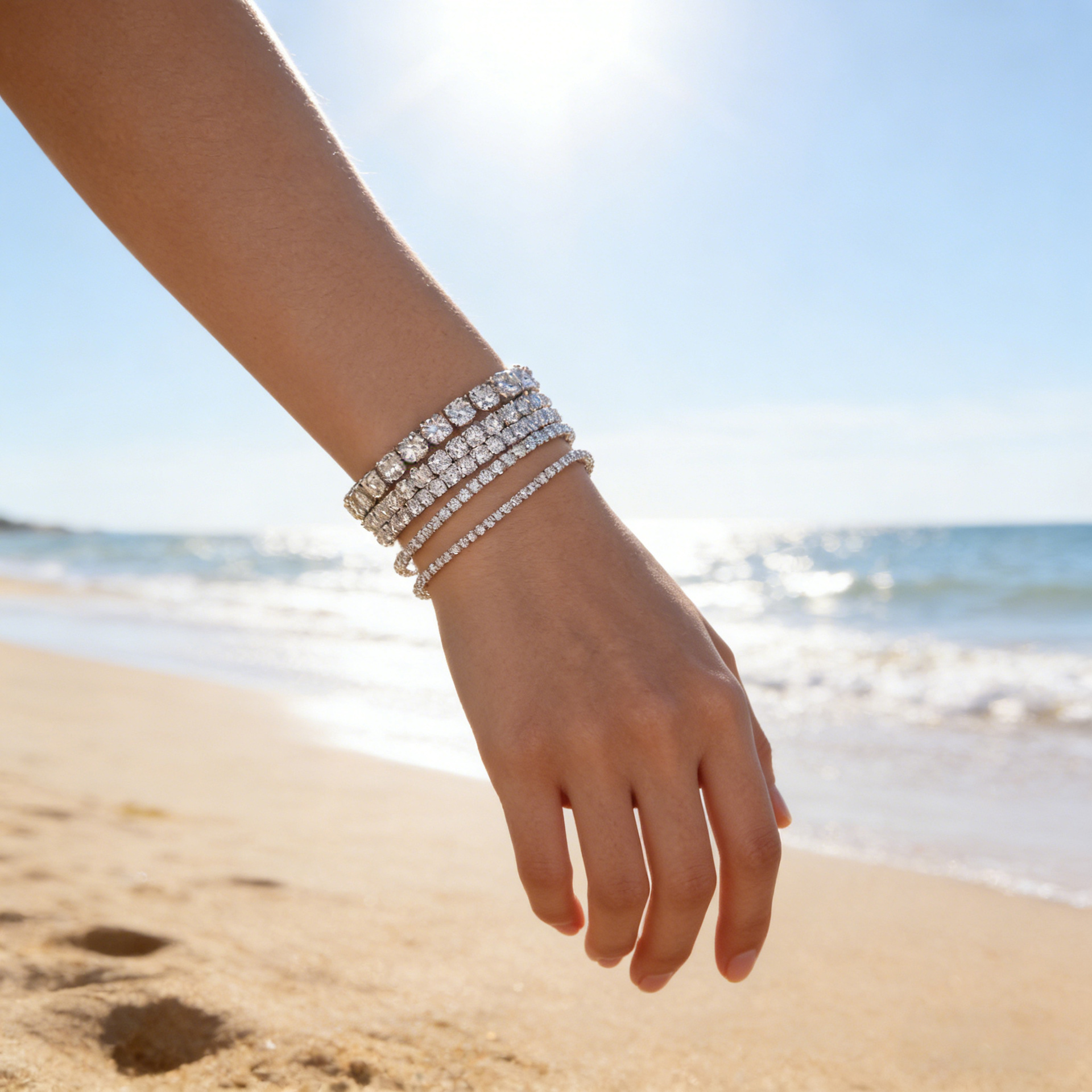 Moissanite Tennis Copper Bracelet