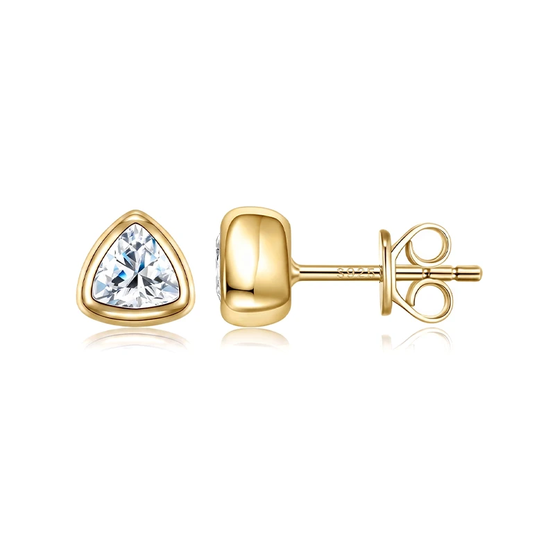 Bezel Multi-Shape Moissanite Stud Earrings