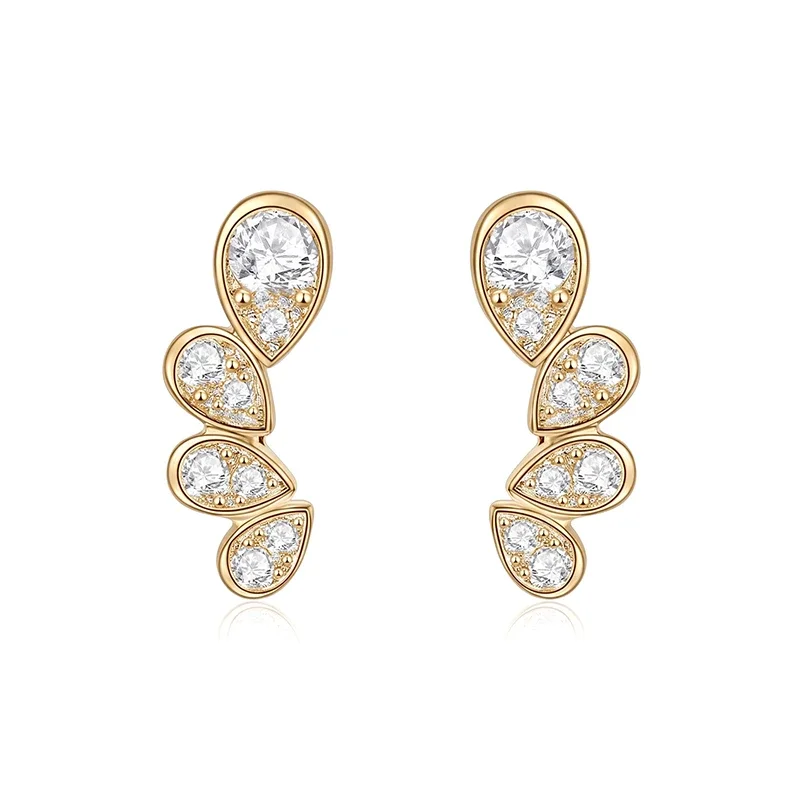 Pear Shape Moissanite Hook Earrings