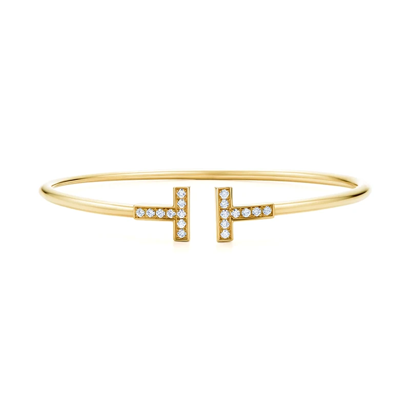 Double T Moissanite Bangle