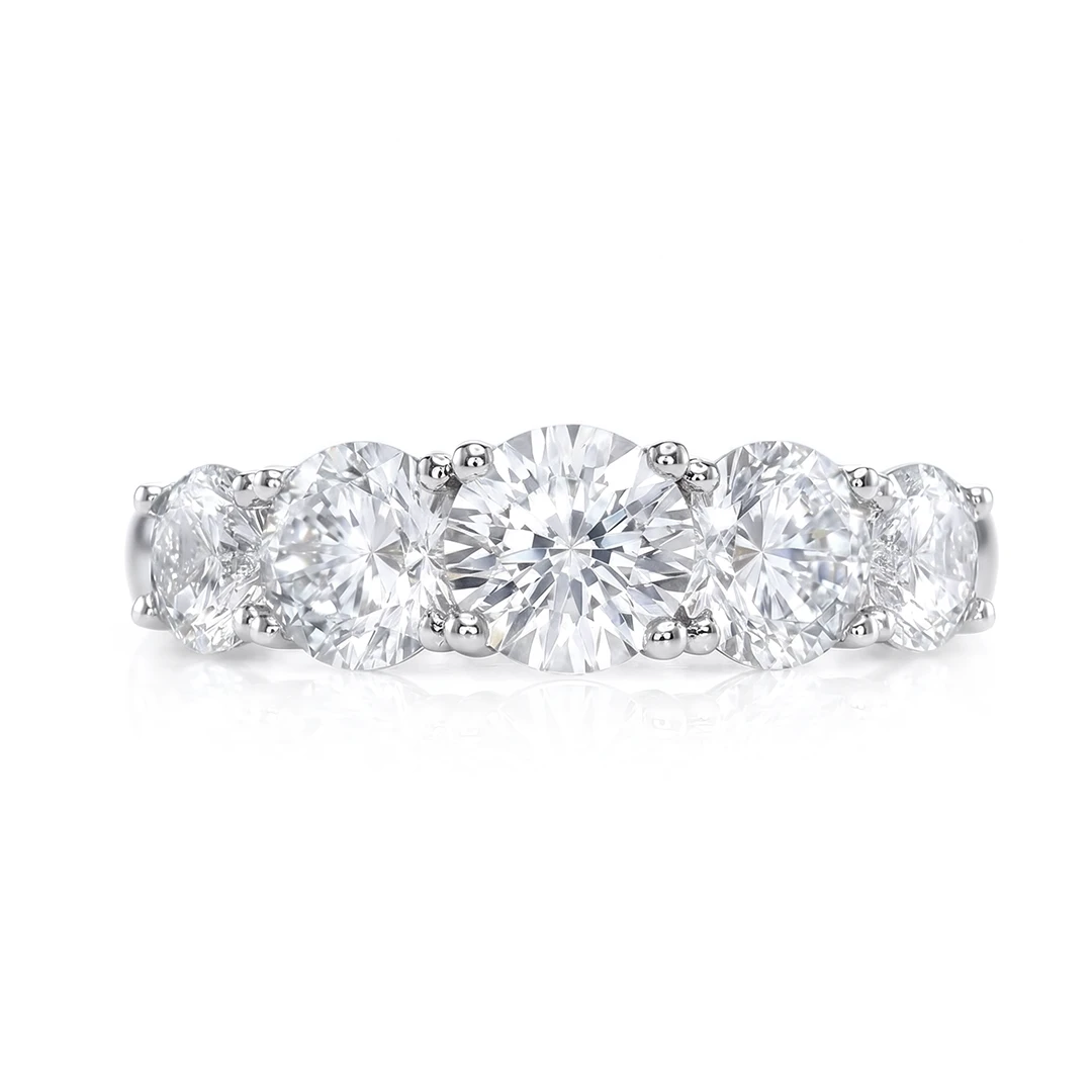 Five-Stone Moissanite Engagement Ring