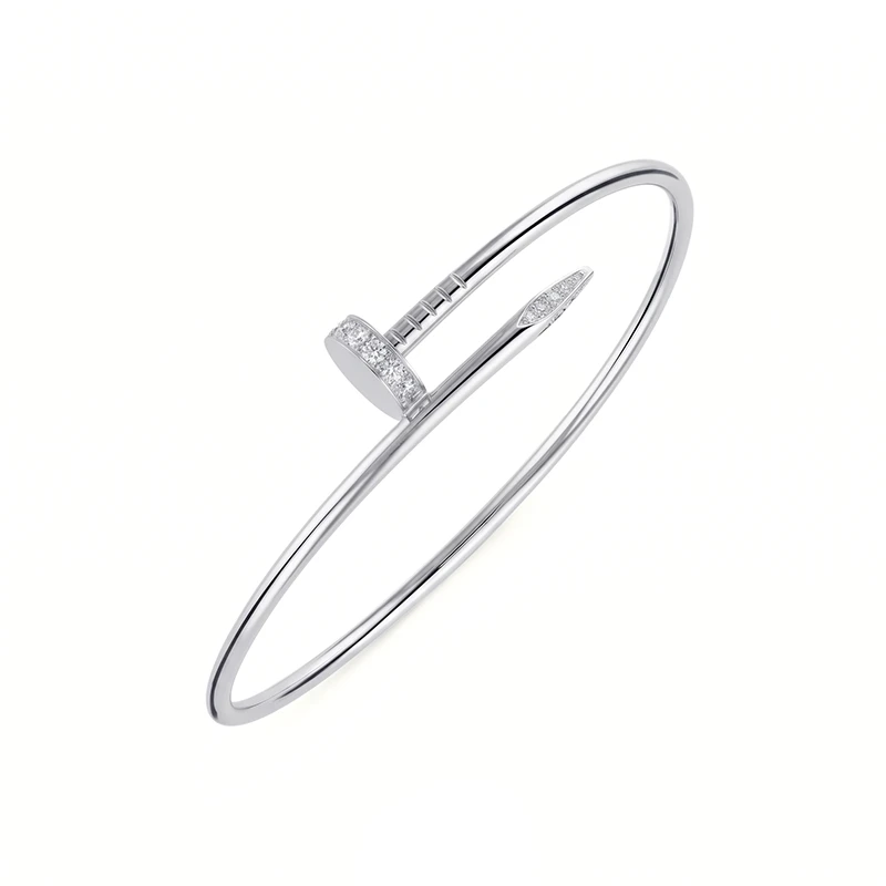Nail Moissanite Bangle