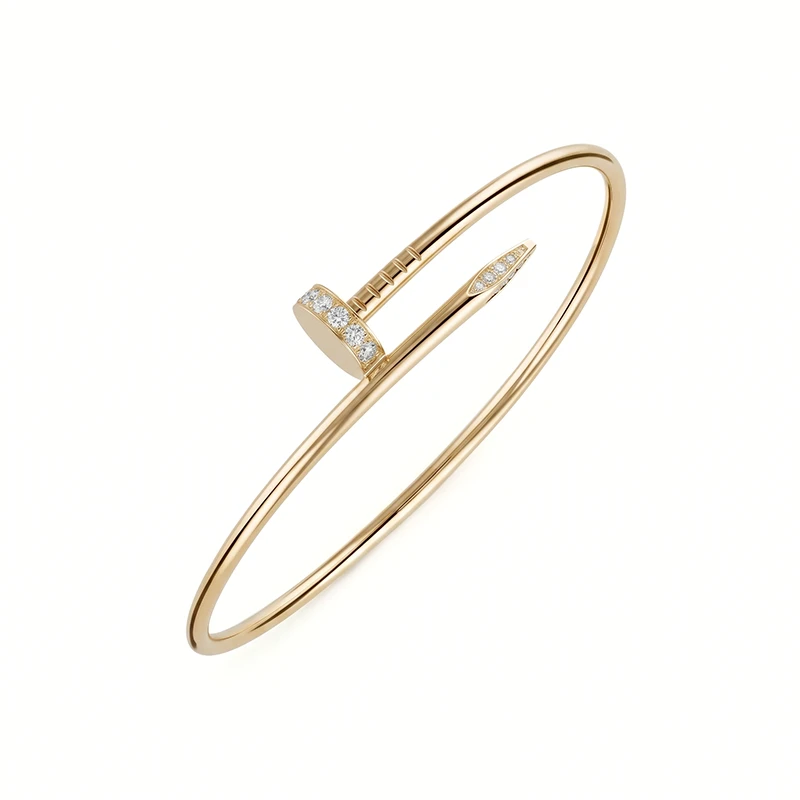 Nail Moissanite Bangle