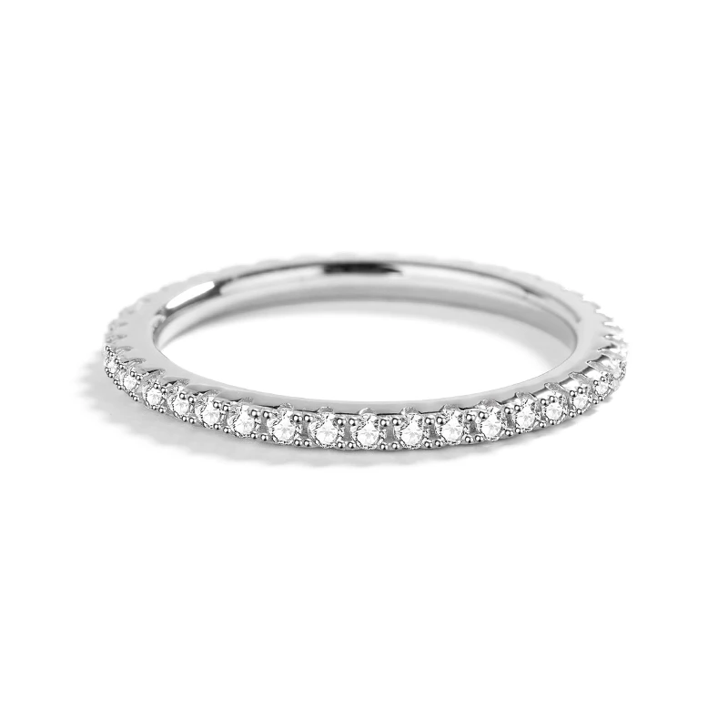 1.5mm Eternity Moissanite Band