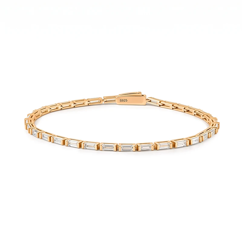 Baguette Moissanite Tennis Bracelet