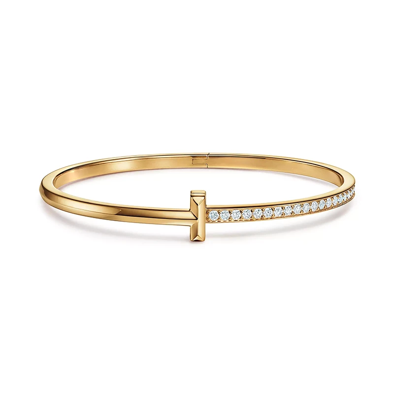 Cross T Moissanite Banlge
