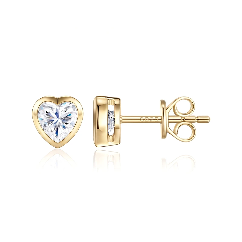 Bezel Multi-Shape Moissanite Stud Earrings