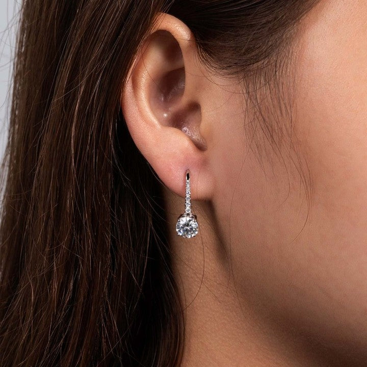 Tes Leverback Moissanite Earrings-VOOGME