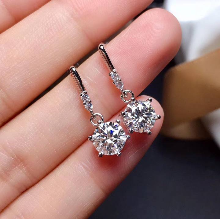 Moissanite Drop Earrings-VOOGME
