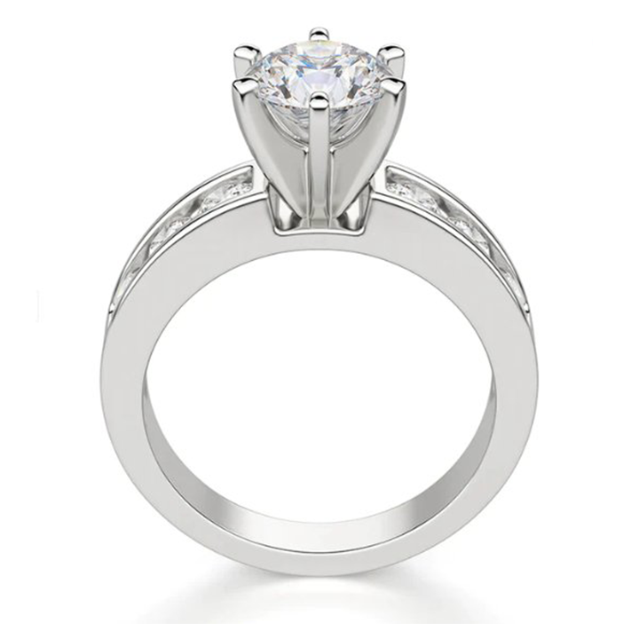 Gina Channel Moissanite Ring 2.0 ct-VOOGME