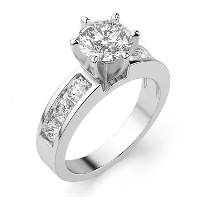 Gina Channel Moissanite Ring 2.0 ct-VOOGME