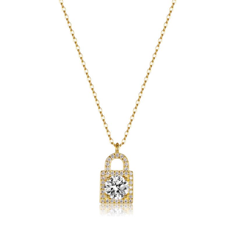 Lockit Full Pave Moissanite Necklace