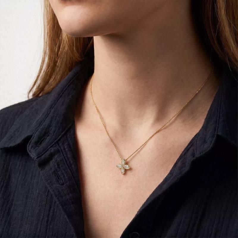 Fancy Clover Shaped Moissanite Necklace