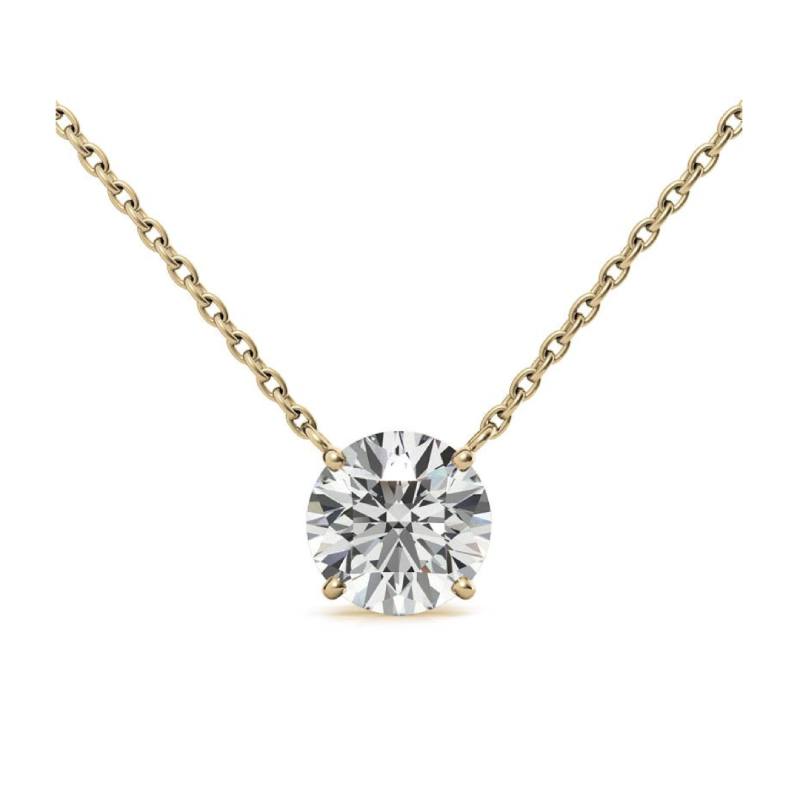 Classic Four-Prong Moissanite Necklace