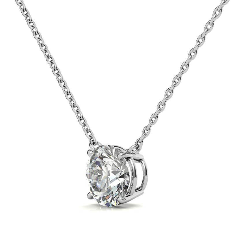 Classic Four-Prong Moissanite Necklace