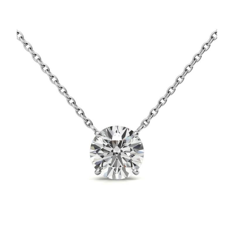 Classic Four-Prong Moissanite Necklace