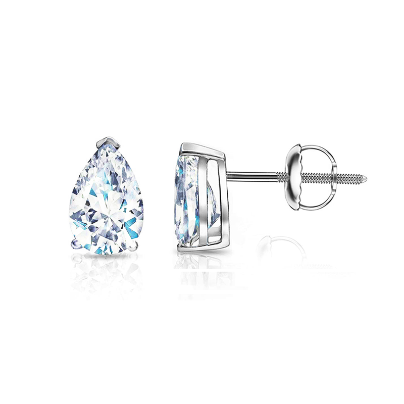 Demeter Moissanite Stud Earrings (Screw Back Earrings)-VOOGME