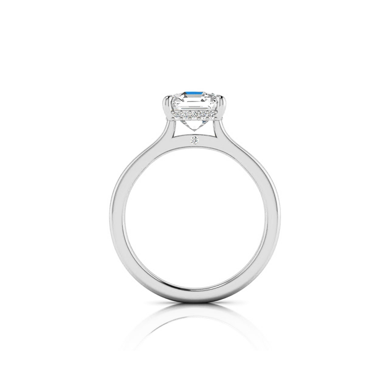 Vins Hidden Halo Moissanite Engagement Ring-VOOGME