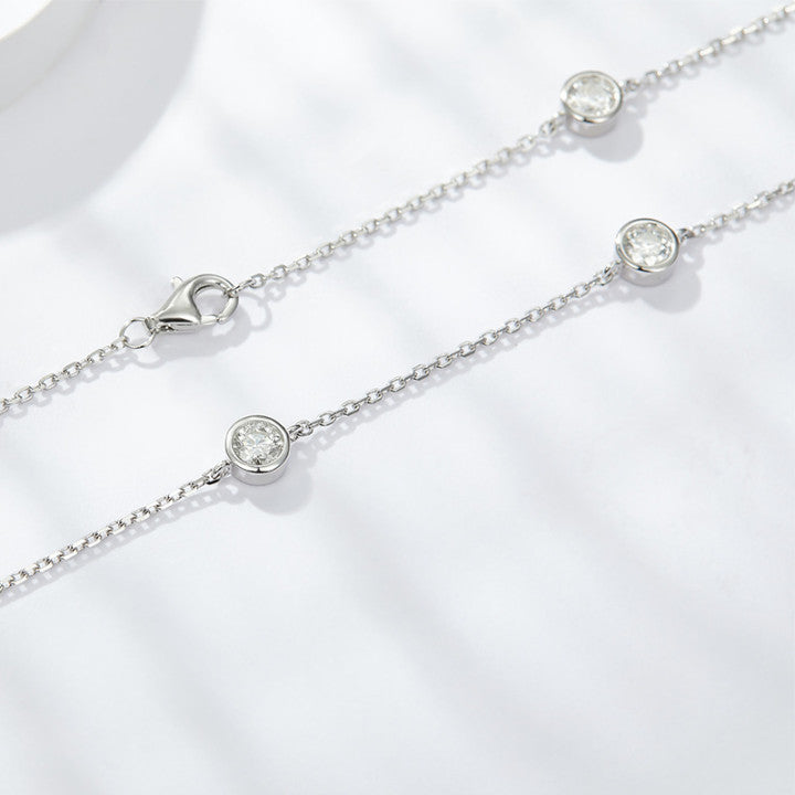 Meme Bezel Moissanite Necklace-VOOGME