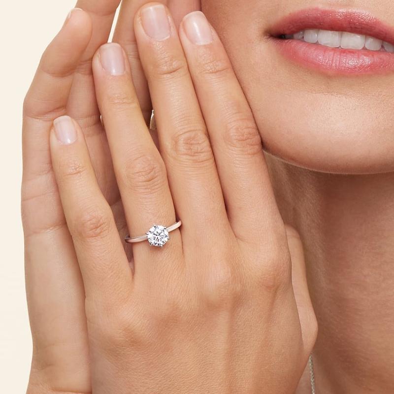 Selection Classic Six-Prong Moissanite Engagement Ring