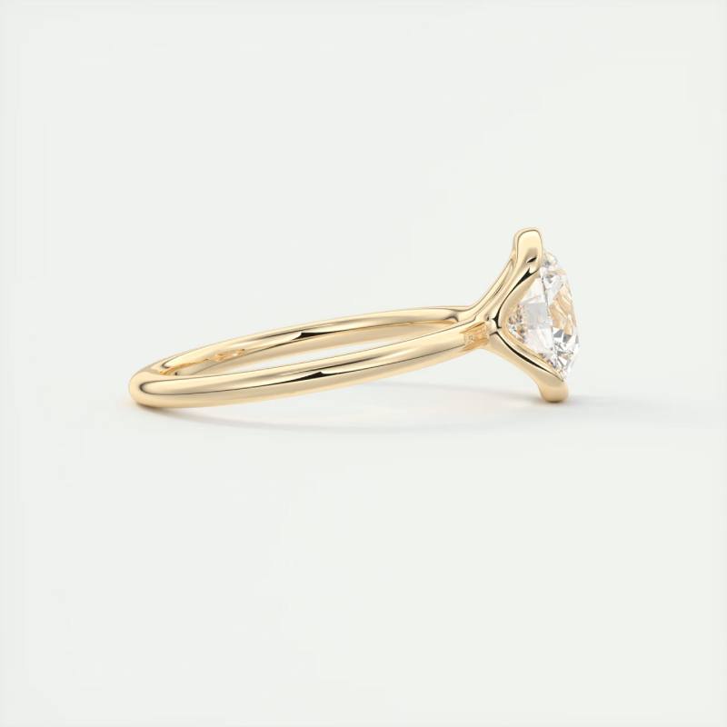 Flush Stacking Half Bezel Moissanite Engagement Ring 1.0 ct