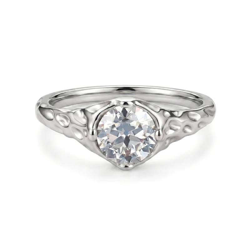 Vintage Old European Cut Moissanite Ring