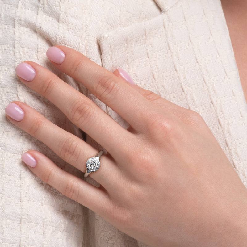 Honora Bezel Moissanite Engagement Ring 2.0ct