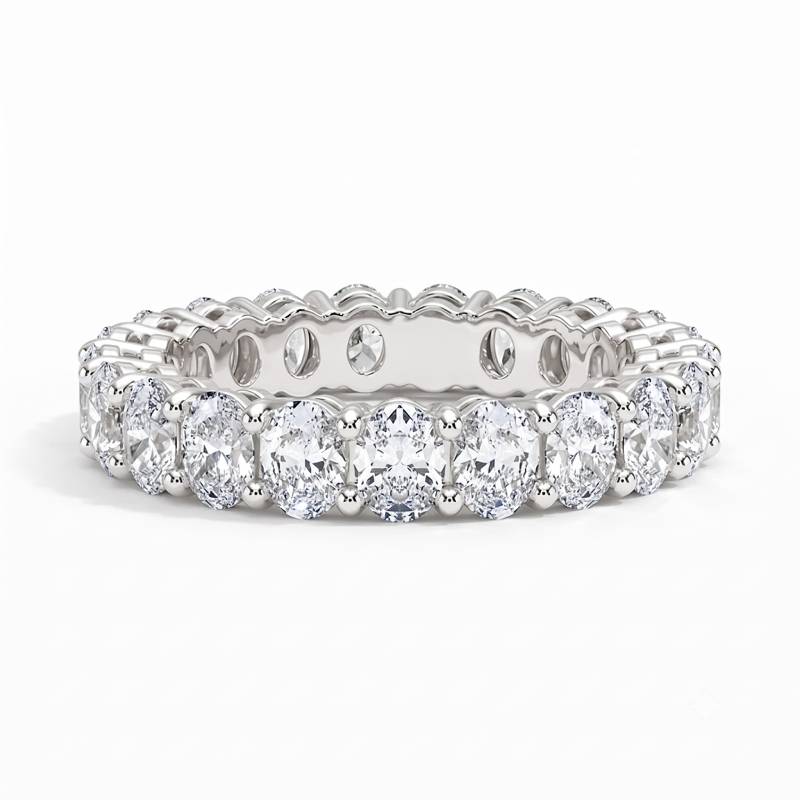 Eternity Oval Moissanite Wedding Band