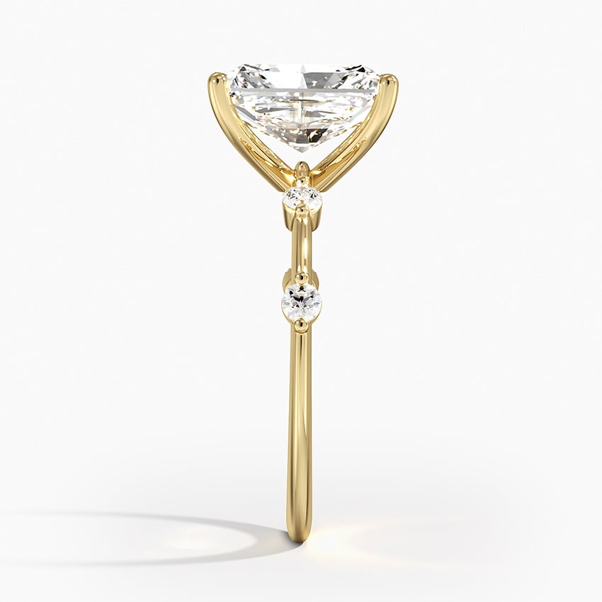 Aime Accent Moissanite Engagement Ring-VOOGME