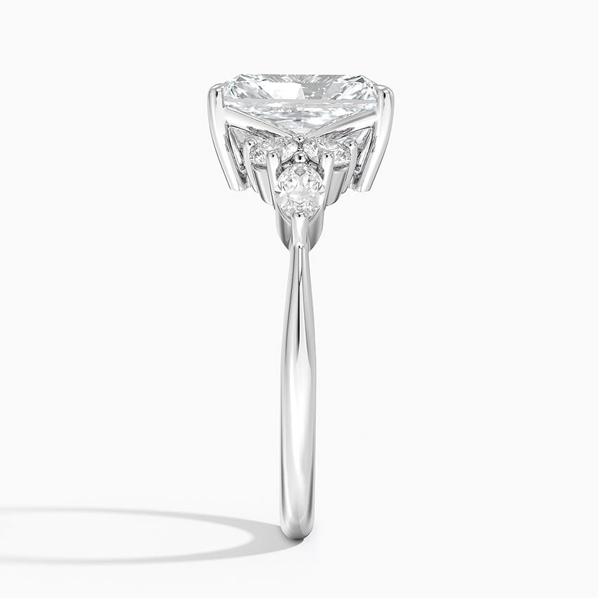 Luceillante Asscher Moissanite Engagement Ring-VOOGME