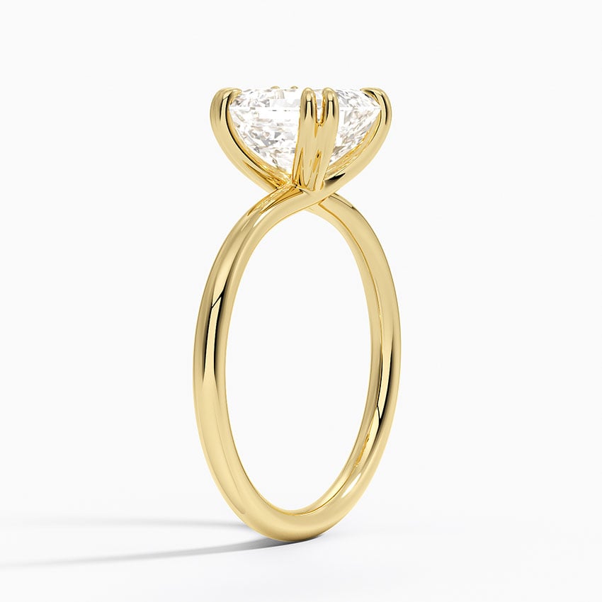 Solitaire Double Claws Moissanite Engagement Ring-VOOGME