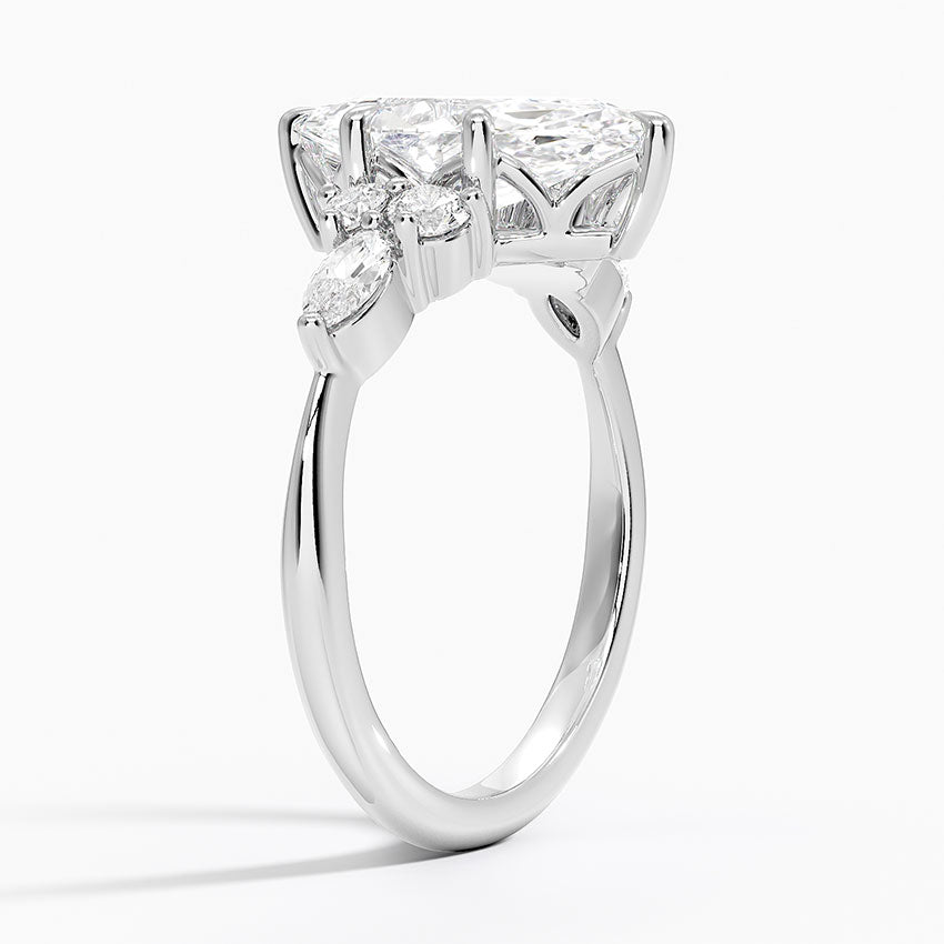 Luceillante Asscher Moissanite Engagement Ring-VOOGME