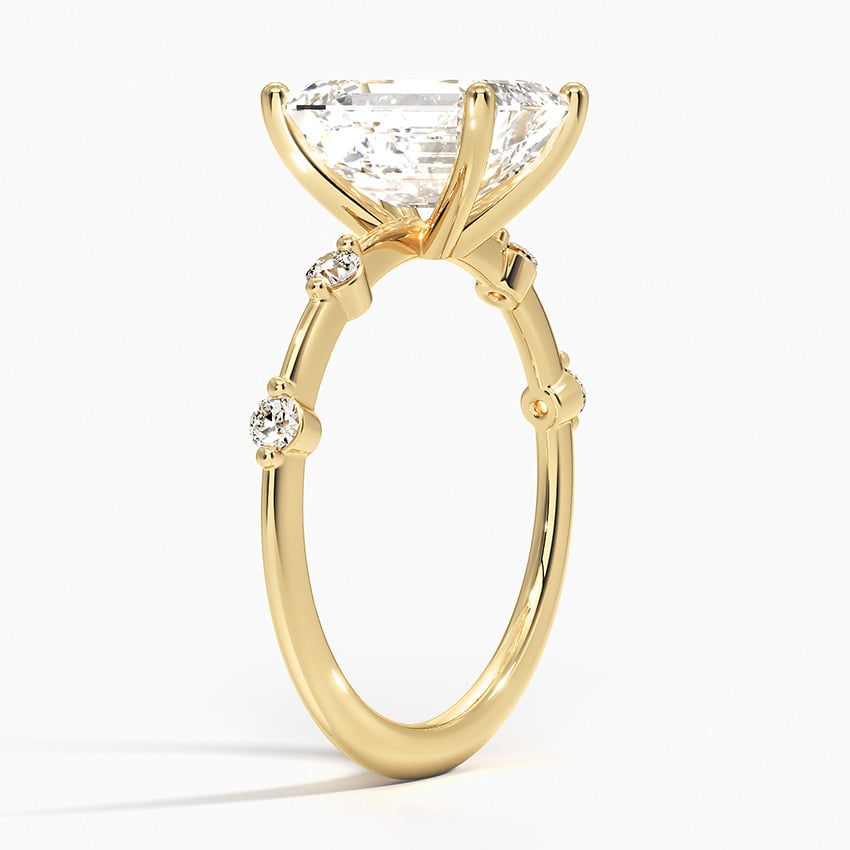 Aime Accent Moissanite Engagement Ring-VOOGME