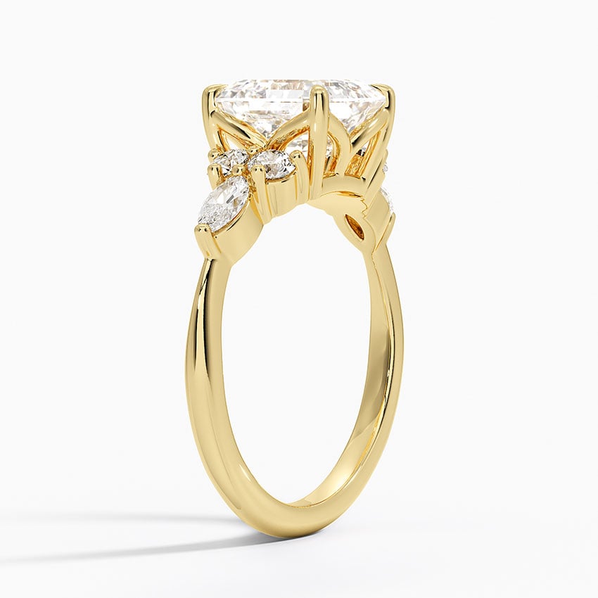 Luceillante Asscher Moissanite Engagement Ring-VOOGME