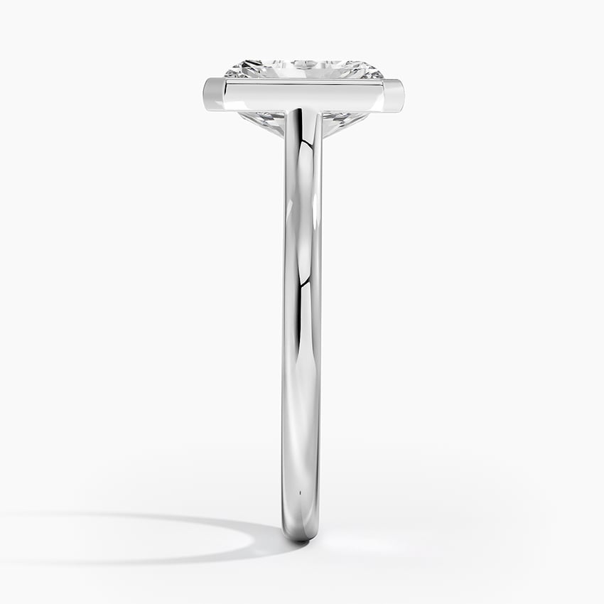 Solitaire Bezel Moissanite Engagement Ring-VOOGME