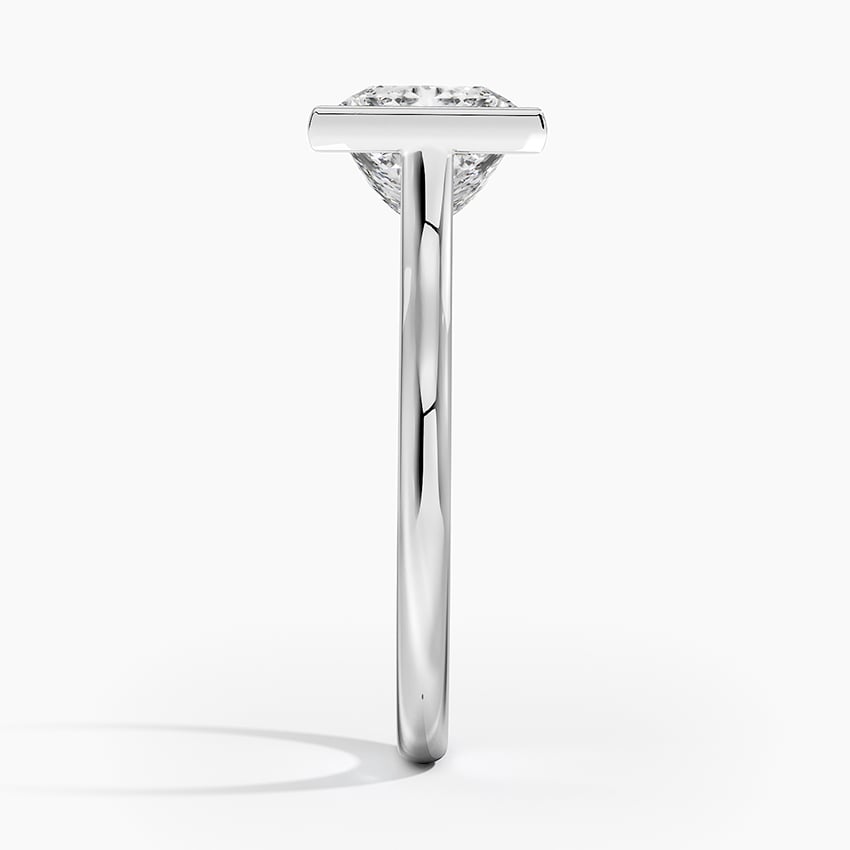 Solitaire Bezel Moissanite Engagement Ring-VOOGME