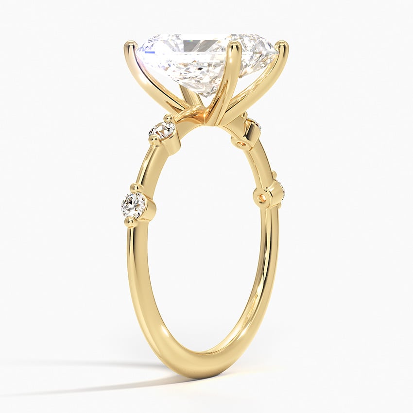 Aime Accent Moissanite Engagement Ring-VOOGME