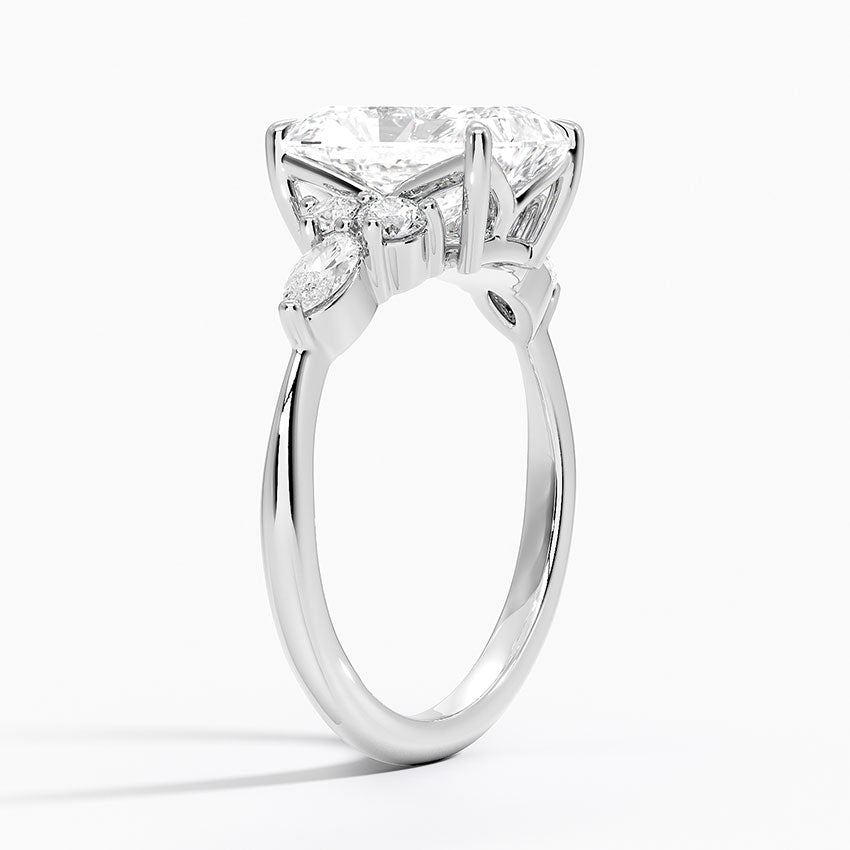 Luceillante Asscher Moissanite Engagement Ring-VOOGME