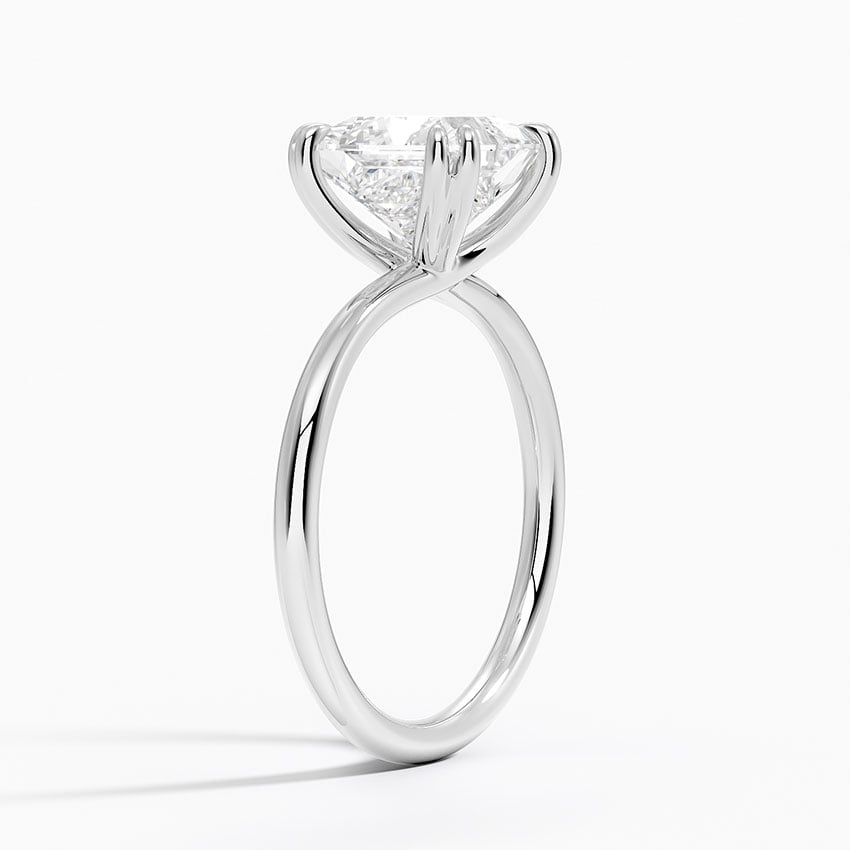 Solitaire Double Claws Moissanite Engagement Ring-VOOGME