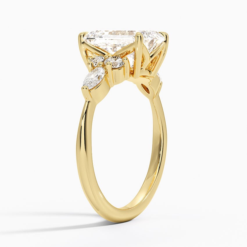 Luceillante Asscher Moissanite Engagement Ring-VOOGME