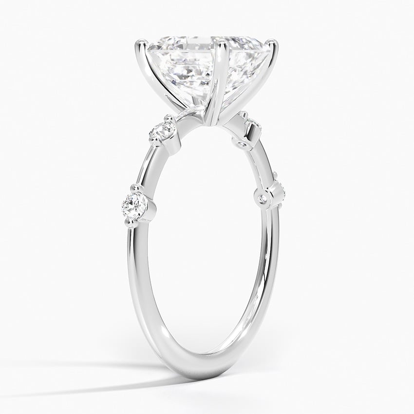 Aime Accent Moissanite Engagement Ring-VOOGME