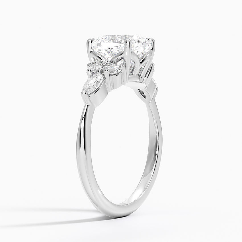 Luceillante Asscher Moissanite Engagement Ring-VOOGME