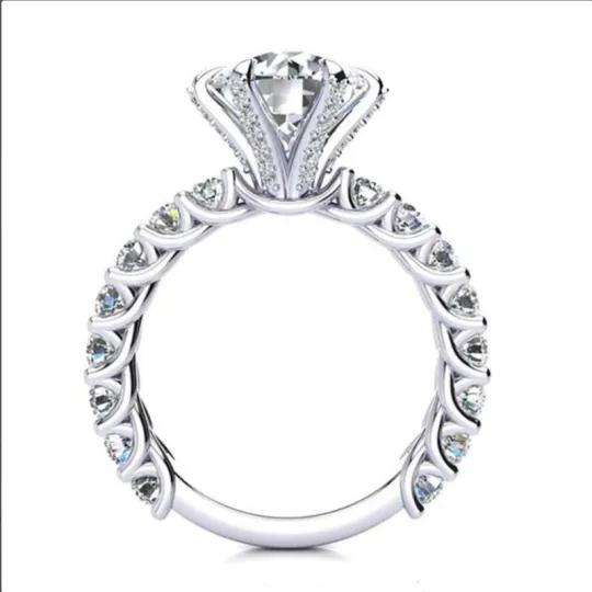 14K Bright Star Moissanite Engagement Ring 3.0 ct
