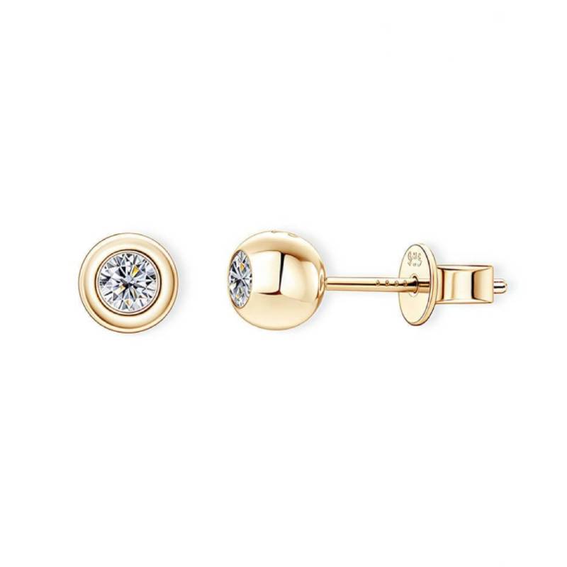Elvira Small Bubble Moissanite Stud Earrings